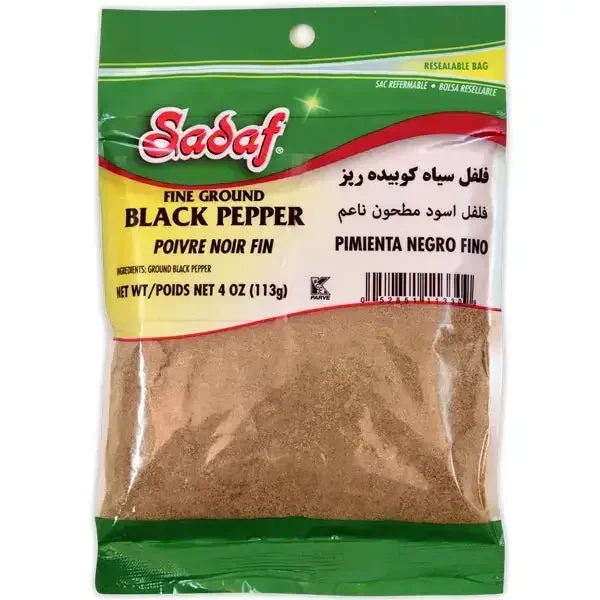 Sadaf Black Pepper Fine Ground 4 oz