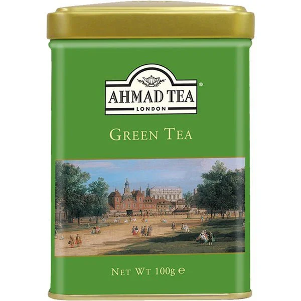 Ahmad Green Tea - Loose Leaf in Tin - 3.5 oz چای سبز چای احمد - برگ چای در قوطی - 100 گرم