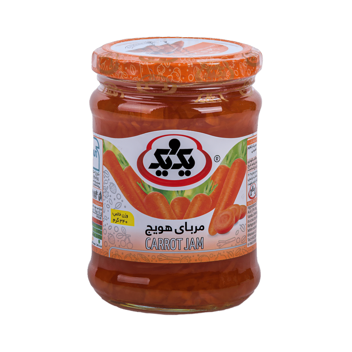 مربای هویج یک و یک - 340 گرم - تصویر 1