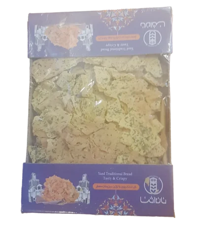نان خشک یزدی با تزیین سبزیجات معطر نان اثنا - 900 گرم
