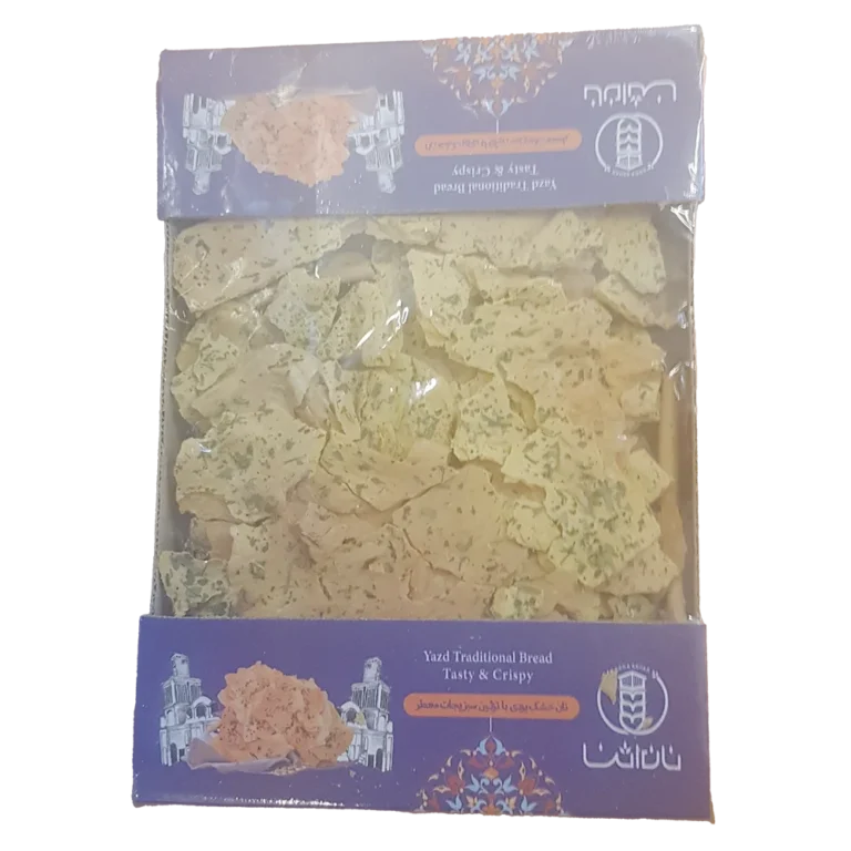 نان خشک یزدی با تزیین سبزیجات معطر نان اثنا - 900 گرم