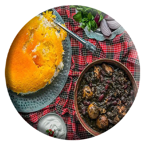 قورمه سبزی خانگی و مجلسی