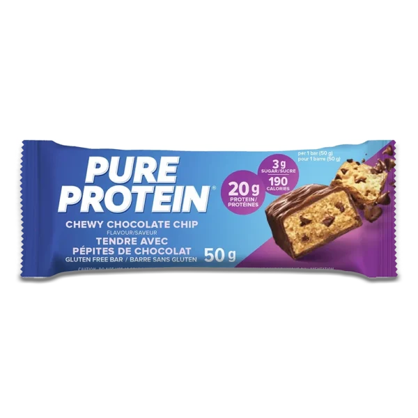 پروتئین بار چیپس شکلاتی پیور پروتئین - 50 گرم